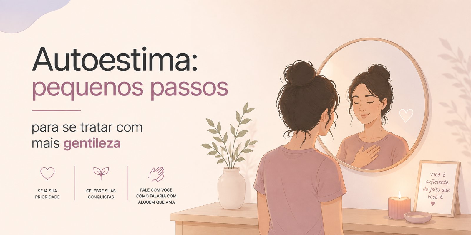 Autoestima: pequenos passos para se tratar com mais gentileza